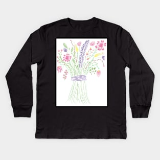 Bright bouquet Kids Long Sleeve T-Shirt